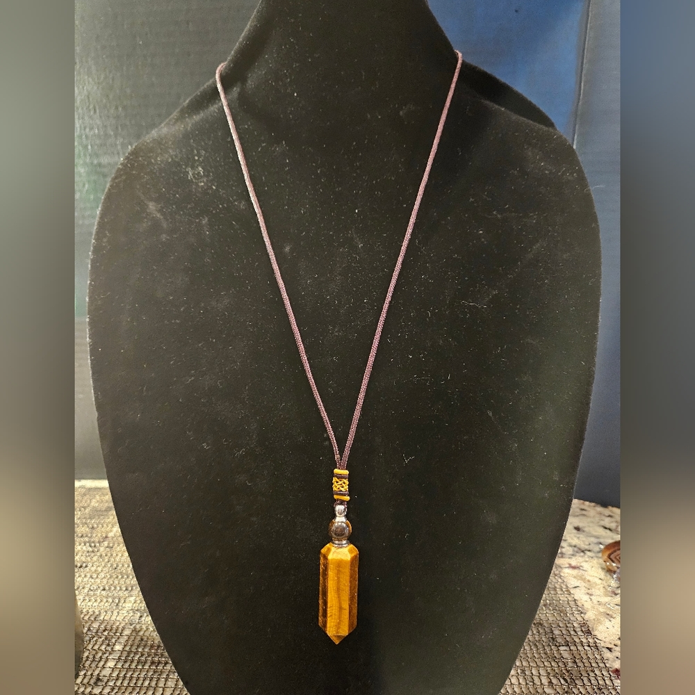 Tiger's Eye Pendant w/Cord
